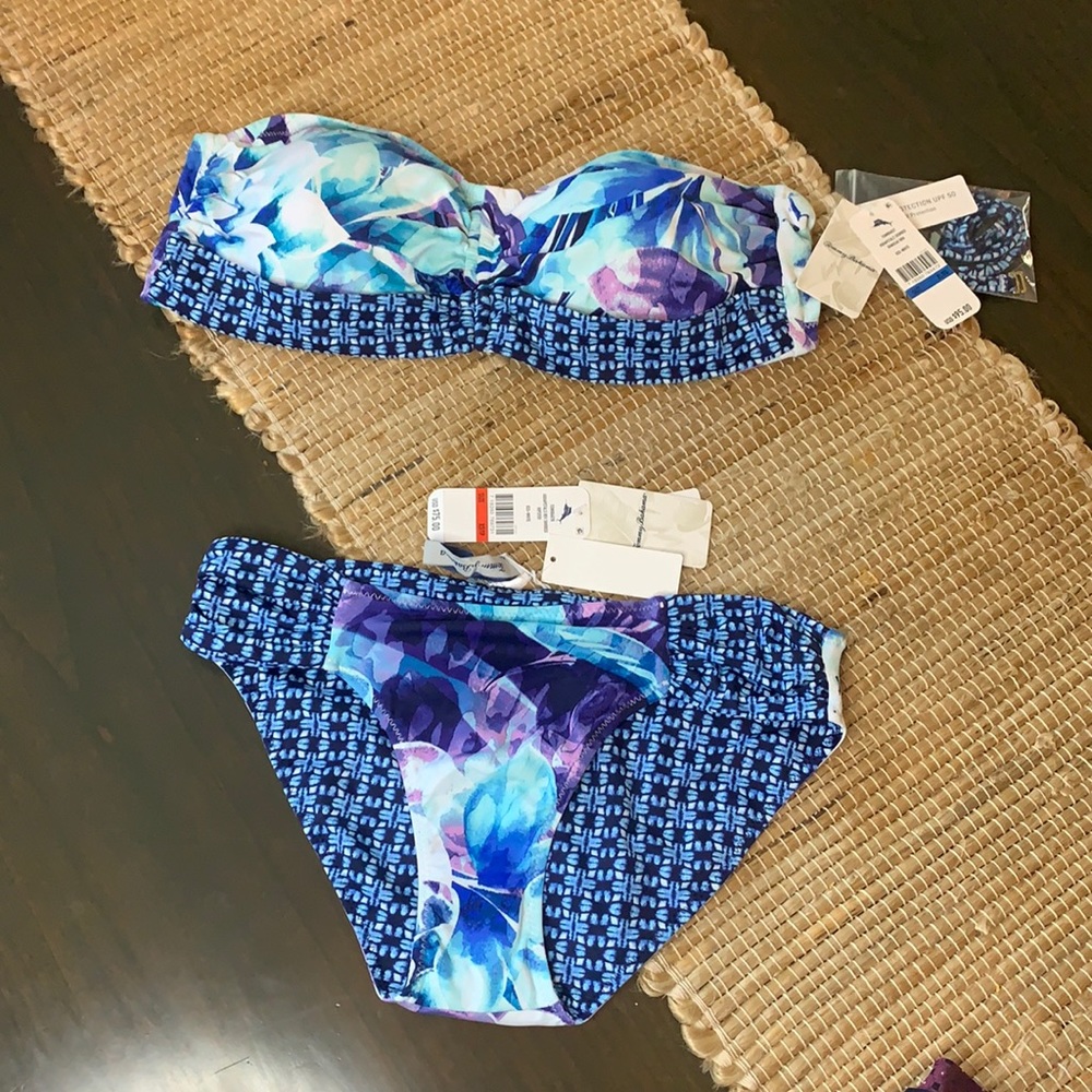 Tommy Bahama Aquapetals Bikini Bottom XS/Top XLNWT - Picture 1 of 14